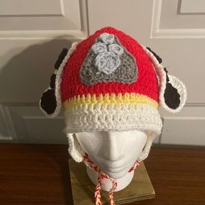 Handmade Paw Patrol Crochet Hat size 5yrs -12yrs